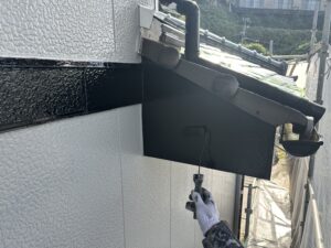 北九州市Y様邸 破風 上塗り2回目